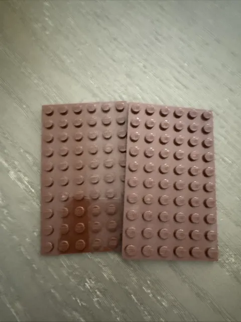 LEGO Plate 6 x 10 (3033) Brown 2 Pcs Used