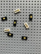 Lego lot of 8 Printed 1x2 plates with Arrow pattern vintage space sets l