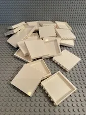 LEGO White 1x6x5 Wall Panel (59349), Lot Of 25