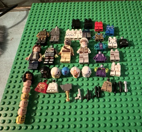 LEGO Minifigures Assorted Parts Lot Heads Hair Torsos Accessories
