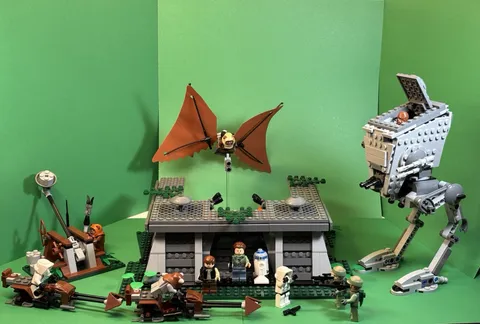 LEGO Star Wars 8038 The Battle of Endor 99% complete with left back corner subs.