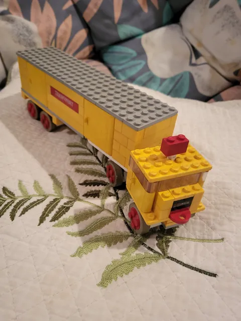 Legos #335 - 1967 Yellow Semi-Transport Box Truck (Only)