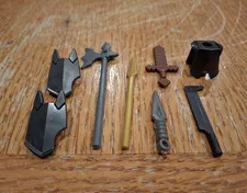 LEGO Minifigure Accessories Weapons Parts Bulk Lot Multicolor Plastic Uruk-hai