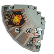 EGO UFO 30117pb05 Quarter Saucer Panel Light Gray Printed Vintage 1997