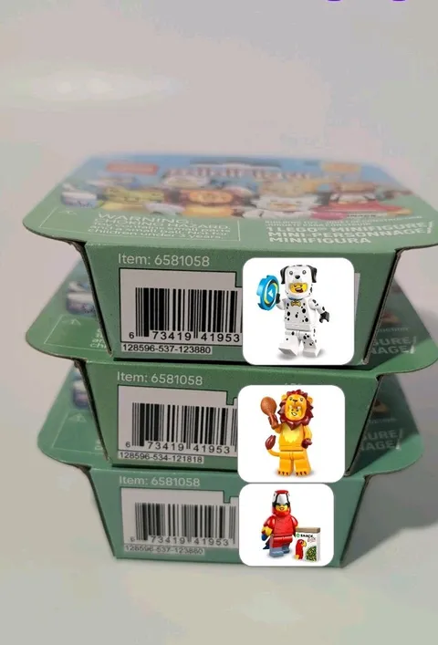 Lego #71051 Collectible Minifigure Series 28 Lot of 3 - Dalmatian, Lion, Parrot