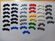 LEGO BULK LOT 40 HINGE SWIVEL PLATES COMPLETE ASSEMBLY 1X4 #2429C01 MIXED COLORS