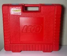 Vintage LEGO Red Hard Plastic Carrying Case Toolbox Storage Box 1980s 1990s
