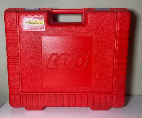 Vintage LEGO Red Hard Plastic Carrying Case Toolbox Storage Box 1980s 1990s