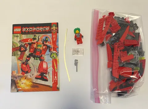 Lego 7701 Exo-Force Grand Titan Complete Build w Instructions missing stickers