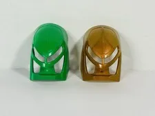 Bionicle Miru Gold And Green Classic Kanohi Mask Lot Of 2
