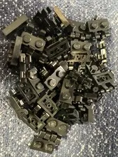 LEGO 60470 Black Plate, Modified 1 x 2 with 2 U Clips (Horizontal Grip) 37 Piece