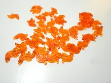 Lego Minifigure Plume Feather Flame Water Trans Orange Part 64647 (55 pieces)