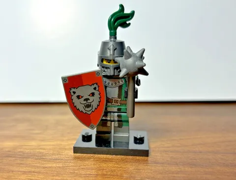 LEGO Series 15 Frightening Knight Minifigure 71011 Castle CMF Complete Stand