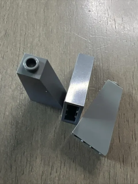 LEGO 4460b Dark Bluish Gray Slope 75 2 x 1 x 3 - Hollow Stud 3 Pieces