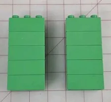 Lego Duplo Lot Of 10 Green 2X3 Blocks Parts & Pieces (10)