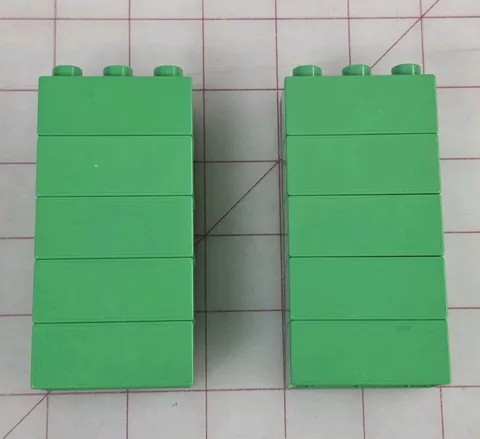 Lego Duplo Lot Of 10 Green 2X3 Blocks Parts & Pieces (10)