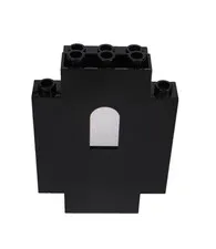 LEGO Vintage Castle Pirates Black Panel 2 x 5 x 6 Wall with Window #4444