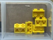 LEGO Parts - Yellow Bracket 1 x 2 - 1 x 2 Inverted - No 99780 - QTY 5