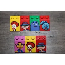 LEGO McDonalds Character Bricks Lot Ronald Grimace Hamburglar Birdie 7pc 1990s