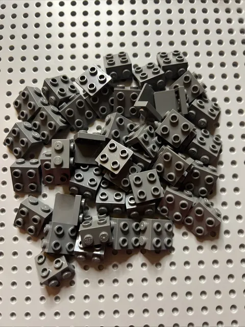 Lego 44728 Dark Bluish Gray Bracket 1 x 2 - 2 x 2 40pcs Castle Star Wars