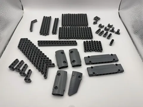 LEGO Technic Builder’s Pack – Dark Bluish Gray Mixed Beams & Connectors - 79pcs