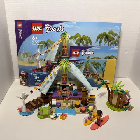 Lego Friends 41700 Beach Glamping With Box & Instruction Booklets