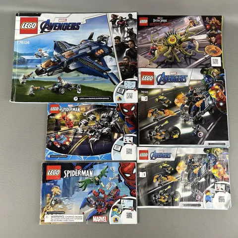 Lego Marvel Instruction Manual Lot 6 Booklets 76125 76163 76114 76143 76205