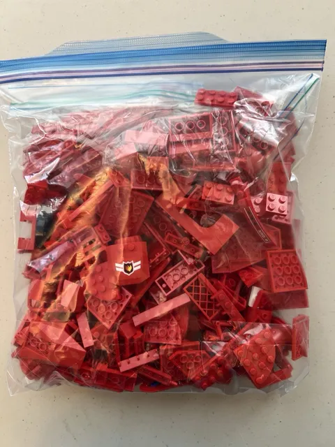 Lego Brick Pieces Red 1lb Bulk Lot