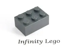 12 LEGO Dark Bluish Grey Bricks 2 x 3 (3002) - (12 Pieces)