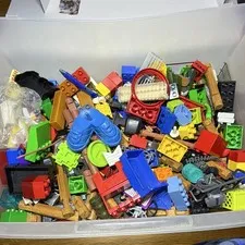 Toy Lot Mixed Bricks Pieces & Parts Multicolor Plastic Loose
