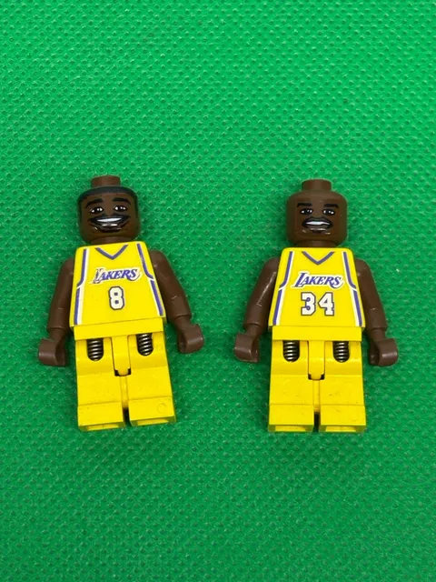 Lego SPORTS: Kobe Bryant #8 LA Lakers NBA Mini Figure + #34 Shaq