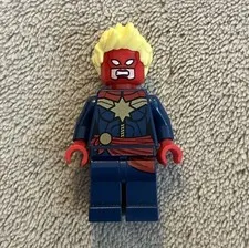 Lego Minifigure Captain Marvel Red Sash w/ Mask Marvel Super Heroes and Villains