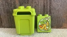 Lego Duplo 10994 Roof Brick Replacement Part Trash Can/ Printed Brick