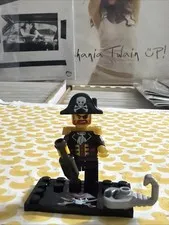 CLASSIC RED BEARD PIRATE HOOK HAND PEG LEG LEGO MINIFIG of the caribbean