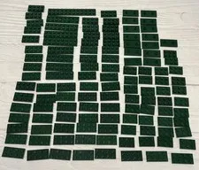 LEGO DARK GREEN LOT 122 PCS 2X12 2X8 2X4 2X3 PLATE VARIETY BUILDING PIECES