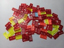 LEGO BULK LOT 90 TRANS 1X2 GRILLE MODIFIED TILES #2412 MIXED COLORS