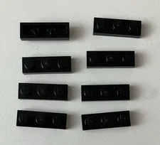 LEGO 8x NEW Pieces Plate 1x3 BLACK #3623