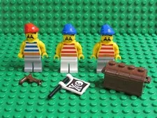 Lot of Vintage Lego Classic Pirates Minifigures pistol chest flag 6285 HR19