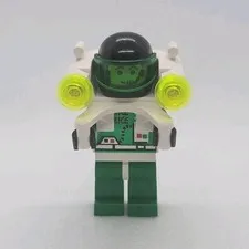 LEGO Green Astronaut Minifigure Black Helmet White Jetpack/Backpack