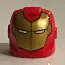 LEGO Iron Man Minifigure Headgear Helmet Custom Printed Red/Gold Marvel
