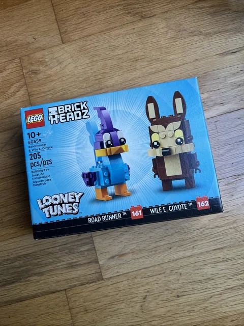 Lego Looney Tunes ROAD RUNNER & WILE E COYOTE brickheadz brick headz 40559