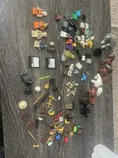 LEGO VintageBulk Lot Minifigure Parts & Accessories w/ Horses and weapons.