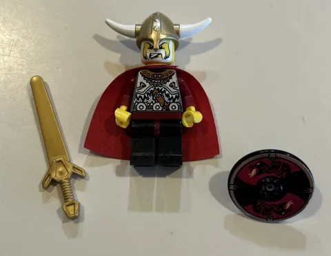 Lego Viking Warrior King Minifigure - 7019 Castle Kingdoms