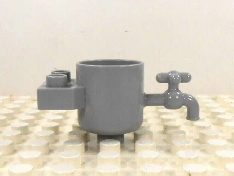 Lego Duplo Item Water Tank w/ faucet/spigot gray