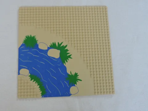 LEGO 32x32 10" Baseplate Beach River Island Sand Vintage Retired 2359