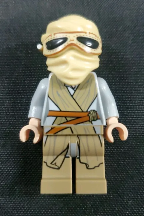 LEGO Star Wars Rey Light Bluish Gray Tied Robe (sw0866) with Mask Minifigure 