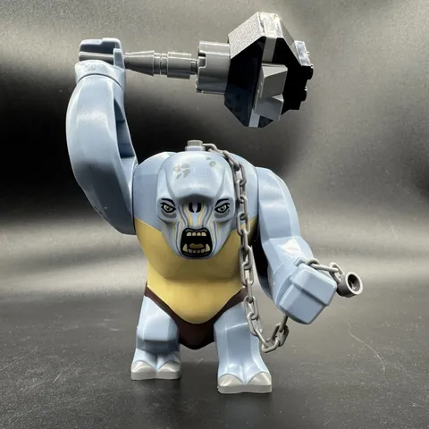 LEGO Authentic Cave Troll Lord Of The Rings Large Minifigure w/ Chain+Club 9473