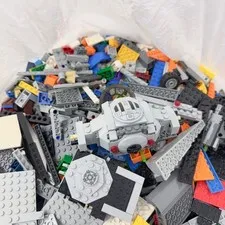 LEGO Bulk Lot 4lbs 9oz Mixed Bricks Star Wars Parts Plates Wheels Building Toys