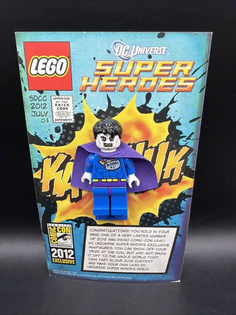 LEGO DC: Bizarro Minifigure w Card 2012 SDCC San Diego Comic Con Exclusive Rare