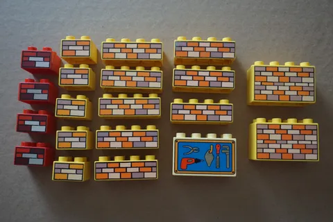 Lego DUPLO BOB THE BUILDER Replacement Pieces Printed Bricks  Lot